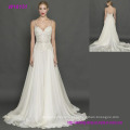 Vestido de noiva vestido de noiva / vestido de casamento do laço do vintage / laço aberto vestido de noiva de volta